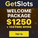 GetSlots Casino 155 free spins and $1250 welcome bonus