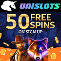 Unislots Casino 50 Free Spins No Deposit + 100% up to €1000 Bonus and 150 Free Spins