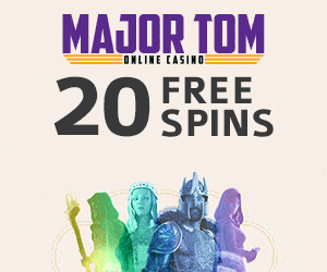 Major Tom Casino 20 free spins on Avalon II no deposit required + 100% Bonus