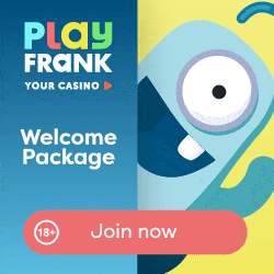Play Frank Casino 100% up to $300 free bonus and 200 free spins
