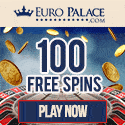 Euro Palace Casino 100 free spins and $500 welcome bonus