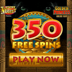 Lucky Nugget Casino 350 free spins and $200 welcome bonus