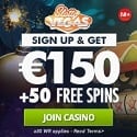 Slotty Vegas Casino 50 free spins and €150 welcome bonus