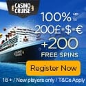 Cruise Casino 200 free spins and 1000 EUR welcome bonus