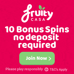 Fruity Casa Casino 10 free spins no deposit + 100% up to €100 + 20 Bonus Spins First Deposit Bonus
