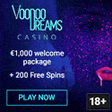 VooDooDreams Casino 200 free spins and $1000 welcome bonus