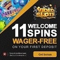 Video Slots Casino 11 free spins and €10 free bonus plus 100% up to €200 welcome bonus