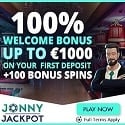 Jonny Jackpot Casino 100 free spins and 100% welcome bonus