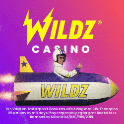 Wildz Casino 200 free spins and 500 EUR/USD welcome bonus