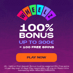 Wheelz Casino 100 free spins and $/€300 Welcome Bonus