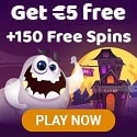 Boo Casino €/$5 no deposit + 150 free spins + €/$1000 welcome bonus