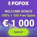 FGFOX Casino 20 free spins no deposit + €/$1000 welcome bonus + 100 free spins