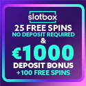 Slotobox Casino 25 free spins no deposit + €/$1000 welcome bonus + 100 free spins