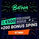 Betinia Casino 200 free spins and €/$500 welcome bonus