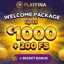 Playfina Casino 200 free spins and $/€1,000 welcome bonus