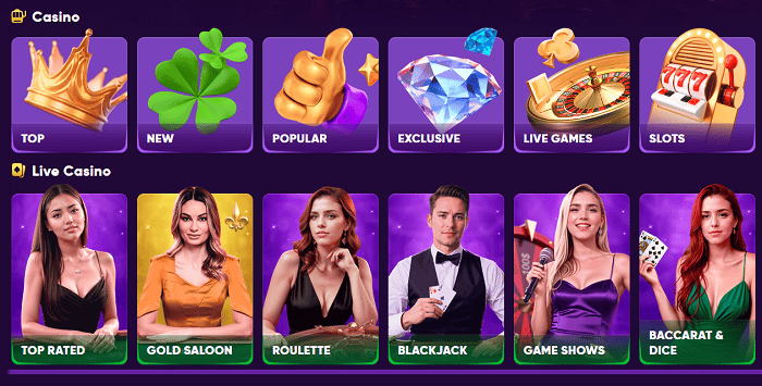 Enjoy slots online and table games! 