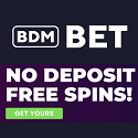 BDM Bet Casino 50 free spins no deposit bonus code: BOSS50A. Plus, €450 Welcome Bonus + 250 Free Spins after deposit. High Roller Bonus, Cashback Promotion, Reload Bonus, Rakeback, Bonus Wheel, VIP Club, Drops & Wins, and Tournaments.