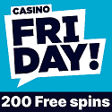 CasinoFriday 20 free spins no deposit bonus plus 100% up to €500 welcome bonus and 200 free spins! Live spins, Spin Booster, Drops & Wins, tournaments, loyalty rewards, cashback, and VIP program.