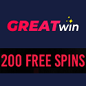 GreatWin Casino & Sportsbook 100% up to €500 welcome bonus plus 200 free spins and 1 Bonus Crab. No deposit bonus, free bets, promo code, tournaments, cashback, and VIP program.