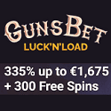 GunsBet Casino 335% up to €1,675 Welcome Bonus + 300 Free Spins. High Roller Bonus, Wednesday Free Spins, Weekly Cashback, Friday Reload Bonus, Tournaments, and VIP Program.