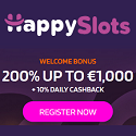 HappySlots Casino 200% up to €1,000 welcome bonus + 10% daily cashback. Plus, free spins, no deposit bonus, cashback, free bets, sportsbook promotions, tournaments, and VIP program.