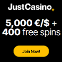 Just Casino 100% up to €/$5,000 Welcome Bonus + 400 Free Spins. No Deposit Bonuses, VIP Galaxy, Space Club, Reload Bonuses, Cashback Promotions, Tournaments, Live Casino, Jackpots, and Fast Withdrawals. Crypto Accepted.