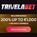 Trivelabet Casino 200% up to €1,000 welcome bonus + 10% daily cashback. Plus, free spins, no deposit bonus, cashback, free bets, sportsbook promotions, tournaments, and VIP program.