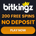 BitKingz Casino 200 free spins no deposit bonus on registration (promo code: FSG200) and 200% up to €/$10,000 welcome bonus with 200 free spins on first deposit (promo code: FSGMEGA)