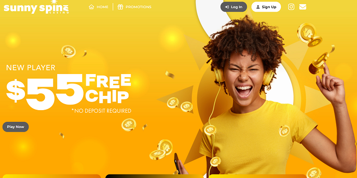 Exclusive $55 Free Bonus No Deposit Required to SunnySpins Casino! 